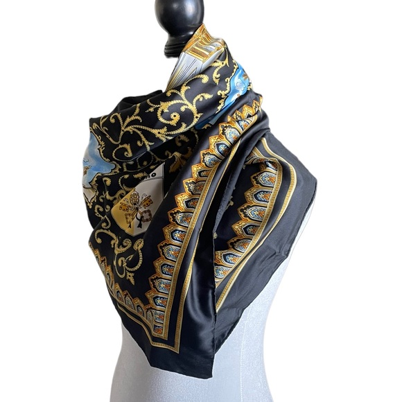 Made in Italy 🇮🇹 square Giabilei 2000 keepsake collectable religious scarf - Picture 4 of 16